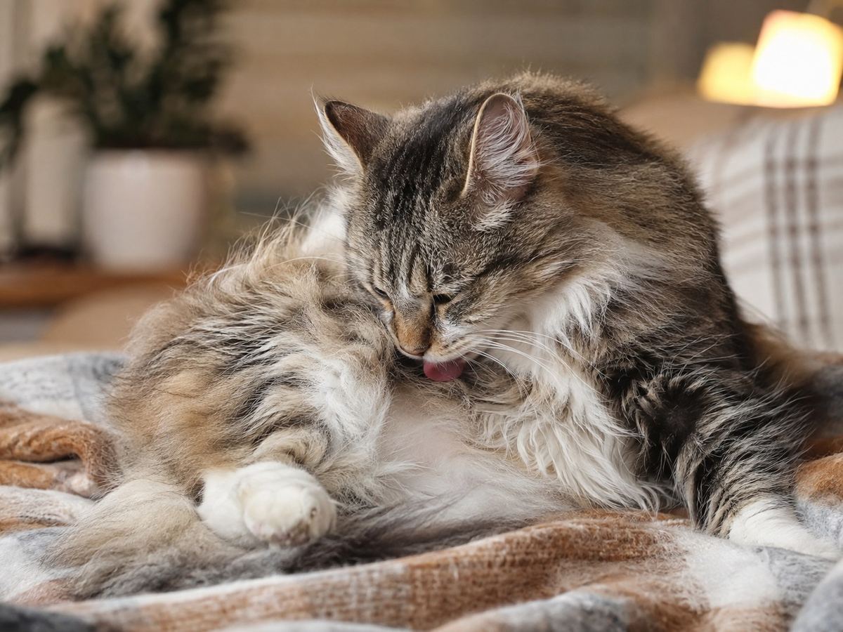 Bolas de pelo en gatos: cuándo preocuparse