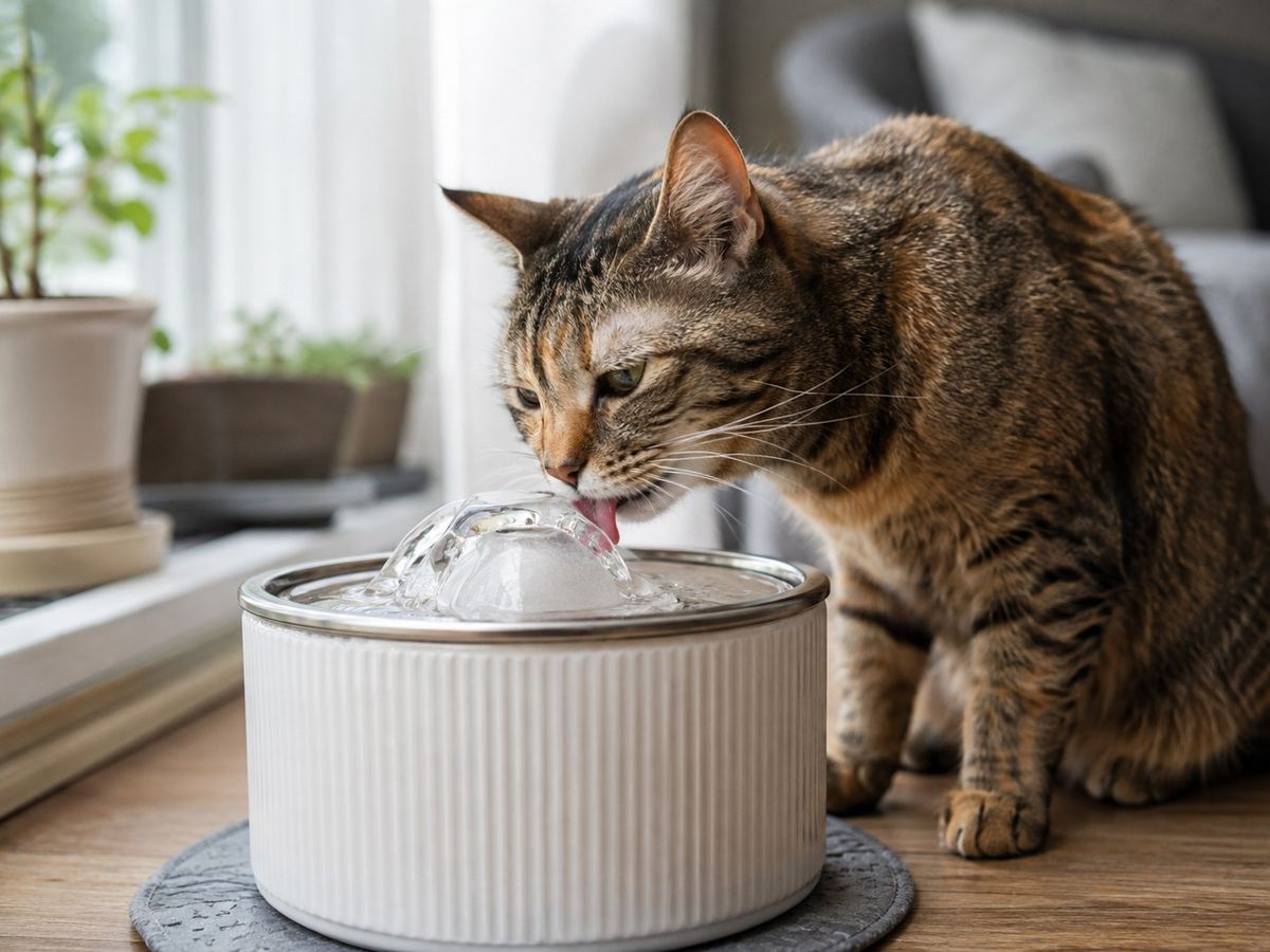 ¿Cuánta agua debe beber un gato al día?